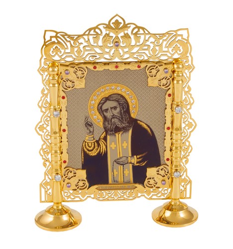 Икона «Серафим Саровский» на подставке (Размер: 160*205 мм)
