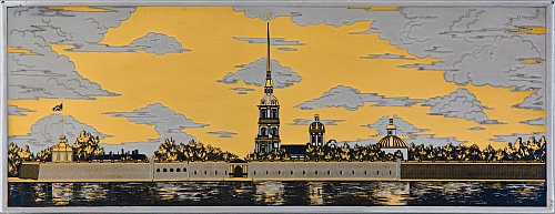 Гравюра «Санкт-Петербург. Петропавловская крепость» (Размер: 390*150 мм)
