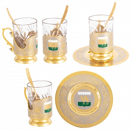 Набор чайный Златоустовский с гербом Челябинской области  