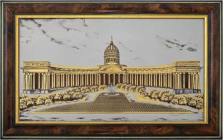Гравюра «Санкт-Петербург. Казанский собор.» (Размер: 300*175 мм)
